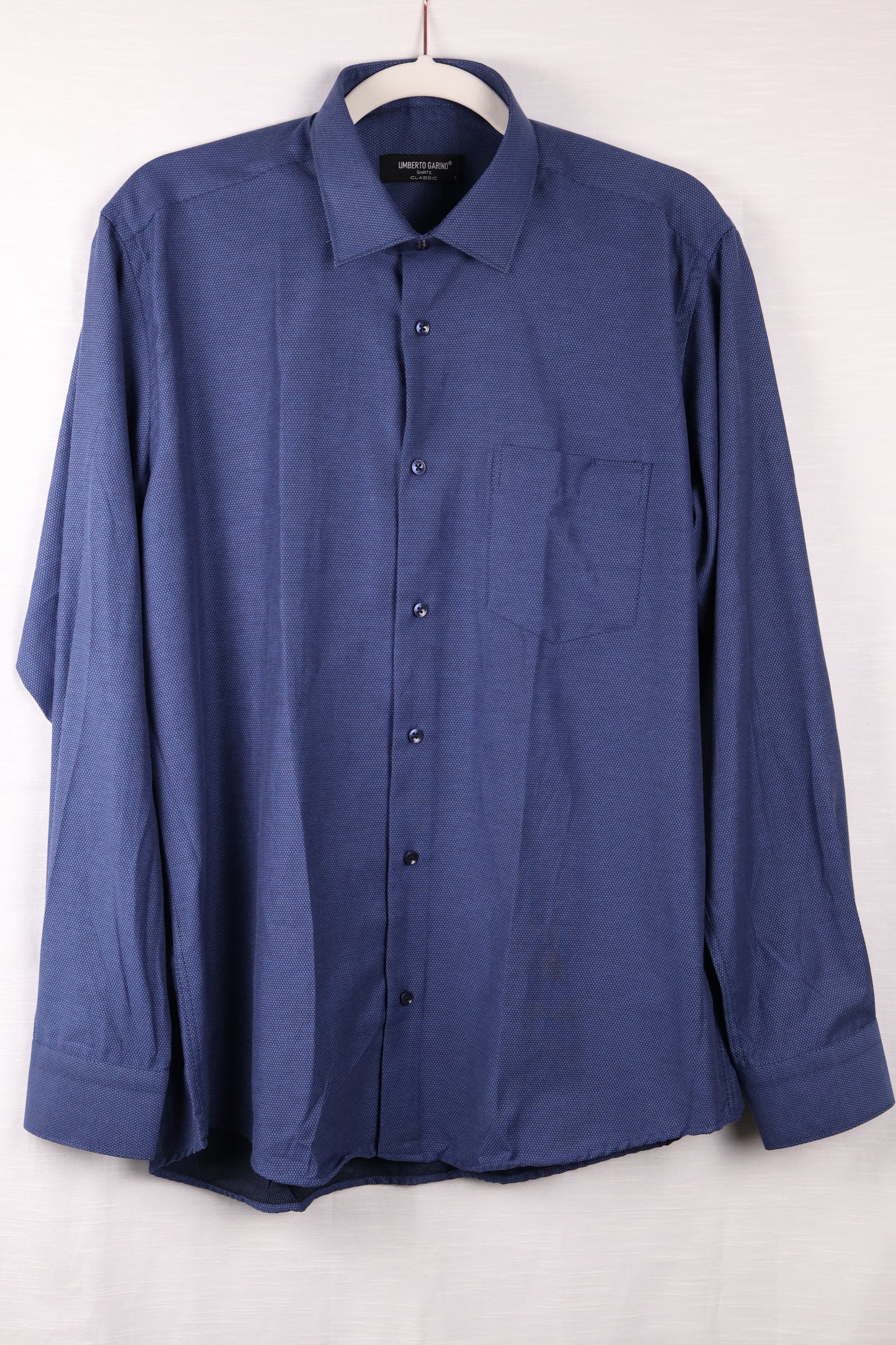 Dark Blue Button Up Dress Shirt