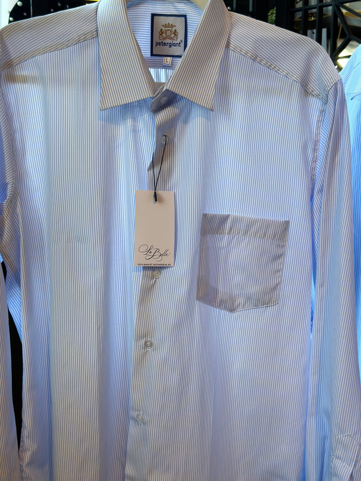 White/ Blue Stripped Shirt