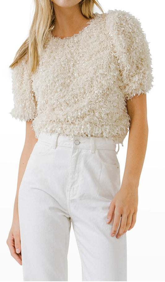 Fuzzy Feather Top